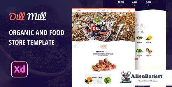 28525 Dillmill v1.0 - Organic and Food Store XD Template 