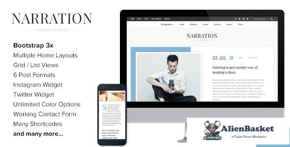 11378 Narration v1.4 - A Responsive WordPress Blog Theme 