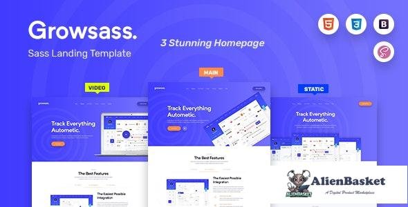 27406 Growsass v1.0 - Startup Agency and SasS Landing Page Template 