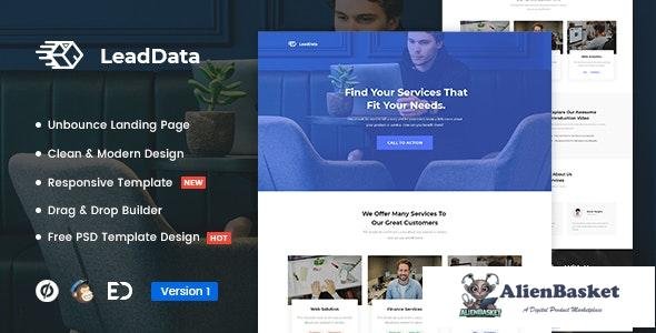 15837 LeadData v1.0 - Lead Generation Unbounce Landing Page Template 