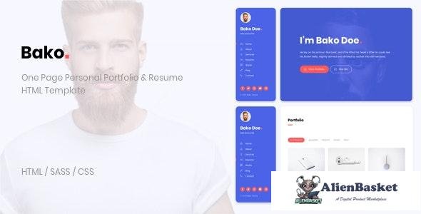 21619 Bako v1.0 - Personal Portfolio & Resume HTML Template 