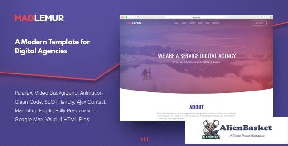 12458 Mad Lemur v1.1 - A Modern Template for Digital Agencies 