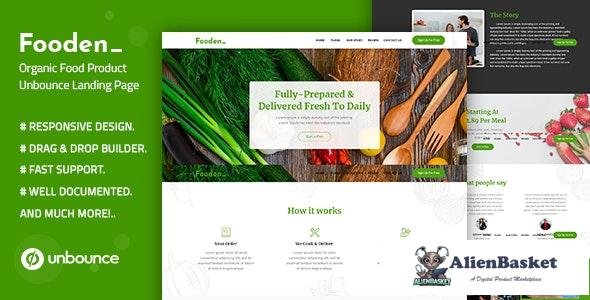 19931 Fooden v1.0 - Unbounce Food Product Landing Page Template 