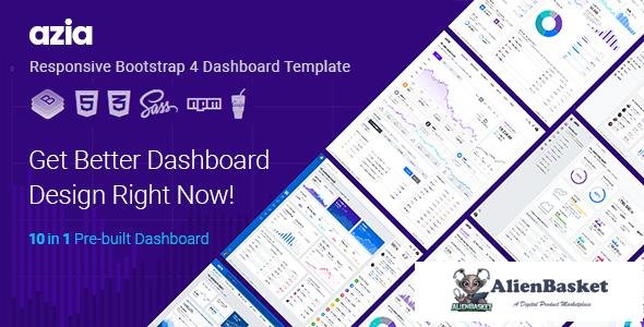 13017 Azia - Responsive Bootstrap 4 Dashboard Template 