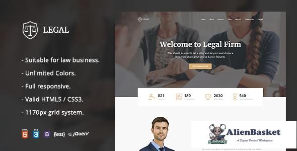 10824 Legal - Law Firm OnePage HTML Template 