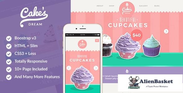 12610 Cake Dream - Responsive Cake Shop Template 