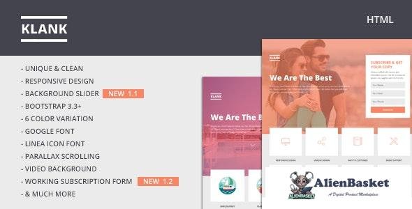 25336 Klank v1.0 - Multipurpose Landing Page With Bootstrap 