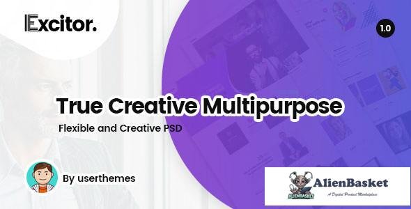 11795 Excitor - Creative & Clean Multipurpose Business, Portfolio, Agencies PSD Template 