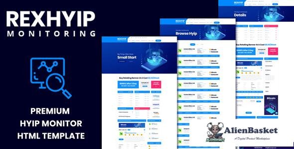 13044 RexHYIP - HYIP Monitor & Listing HTML Template 