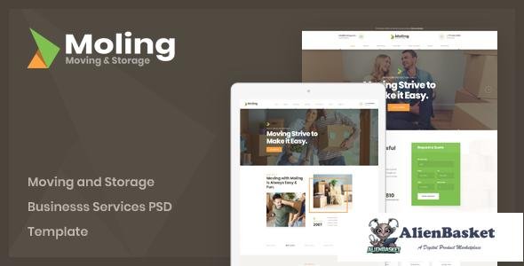 13205 Moling - Moving and Storage Business Services PSD Template 