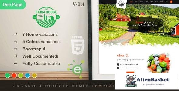 25423 The Farm House v1.4 - One Page Organic Food, Fruit and Vegetables Products HTML5 Template 