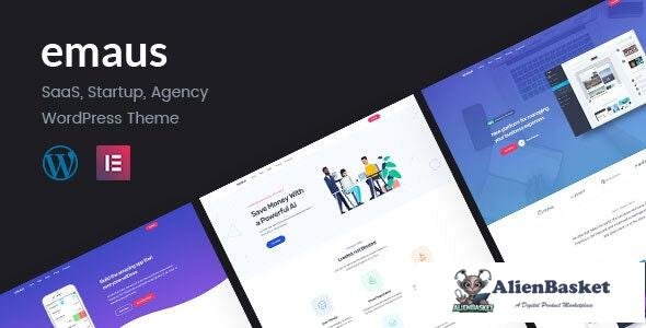 27729 Emaus v1.3.4 - SaaS App and Startup Elementor WordPress Theme 