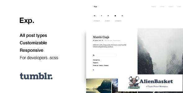 19684 Exp v1.2.2 - Minimalist Portfolio Tumblr Theme 