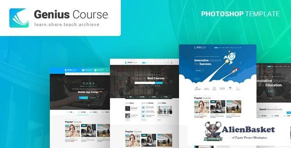 10413 Genius - Learning & Course PSD Template 