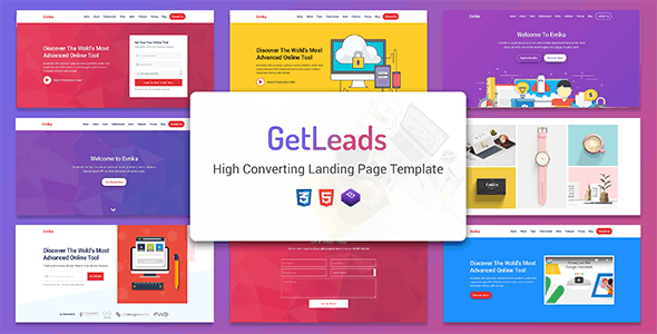 23741 GetLeads v1.0 - Marketing HTML Landing Page Template 