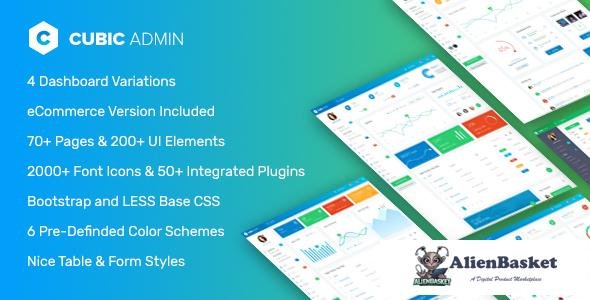 12312 Cubic Admin - Dashboard + UI Kit Framework with Frontend Templates 