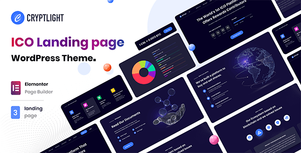 33881 Cryptlight v1.1.1 - ICO NFT Landing Page WordPress Theme 