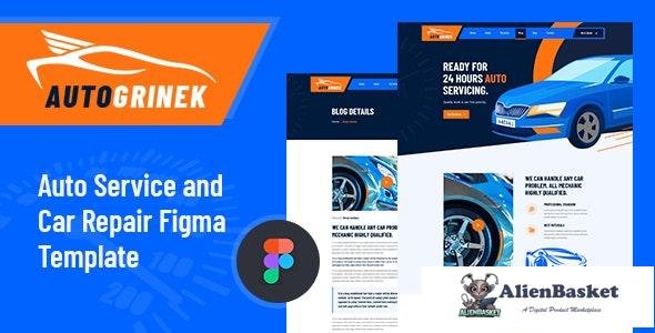 24764 Autogrinek v1.0 - Auto Service and Car Repair Figma Template 