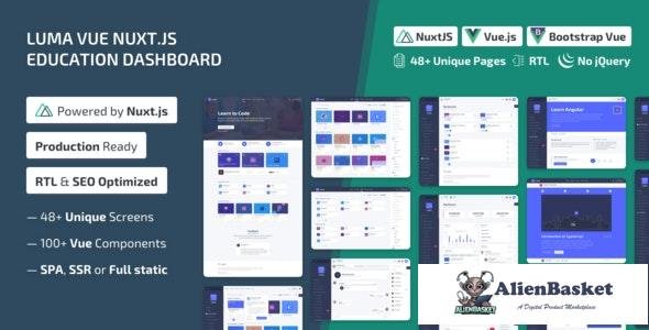 23667 Luma Nuxt v2.2.0 - NuxtJS Vue Learning Management System Admin Template 