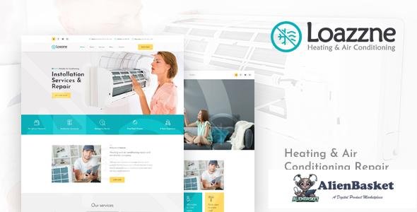 13198 Loazzne - Heating & Air Conditioning Repair & Installation Services PSD Template 