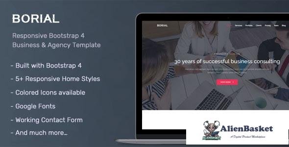 17130 Borial v1.0 - Bootstrap 4 Business & Agency Template 