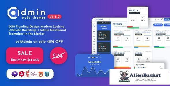 11194 OctAdmin - Responsive Multipurpose Bootstrap 4 Admin Template 