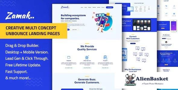 13369 Zamak - Responsive Unbounce Landing Page Template 