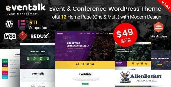 24122 EvnTalk v1.6.4 - Event Conference WordPress Theme 