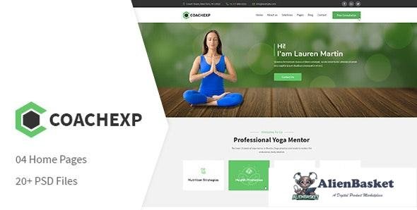 15709 Coachexp - Coach Yoga and Mentor PSD Template 