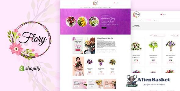 13051 Flory - Florist, Flower Bouquet, Gifts Shopify Theme 