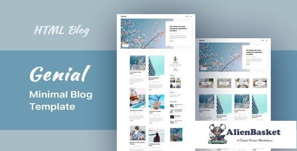 24188 Genial v1.0 - Minimal Blog HTML Template 
