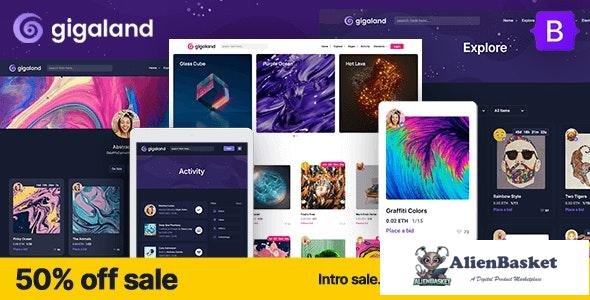 27656 Gigaland v1.5.4 - NFT Marketplace HTML Template 