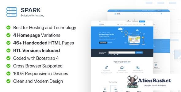 12525 Spark Host - Responsive Hosting, Domain and Technology Template 