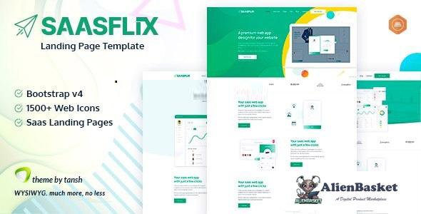 23558 Saasflix v1.0 - SaaS Software Landing Page Template 