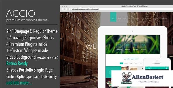 11778 Accio v1.2.6 - One Page Parallax Responsive WordPress Theme 