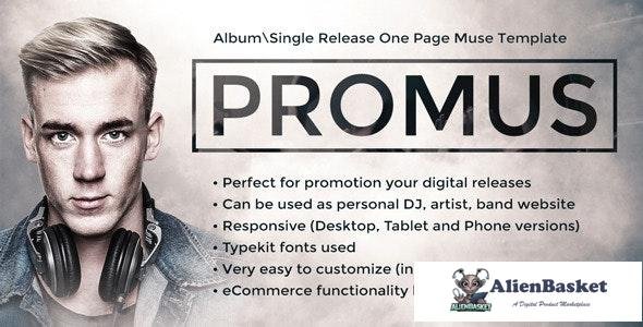 17844 Promus v1.0 - Music Album Release / DJ / Band / Musician Onepage Muse Template 