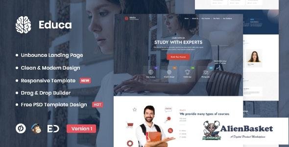 26775 Educa v1.0 - Distance Education & eLearning Unbounce Landing Page Template 