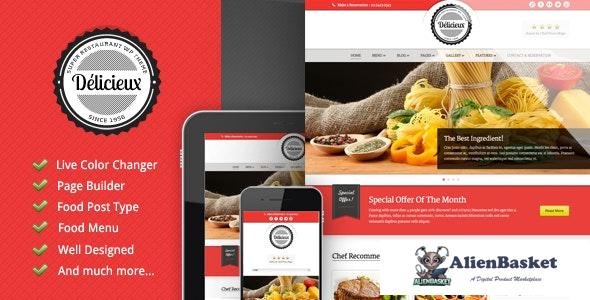 30184 Delicieux v1.3.2 - Restaurant Wordpress Theme 