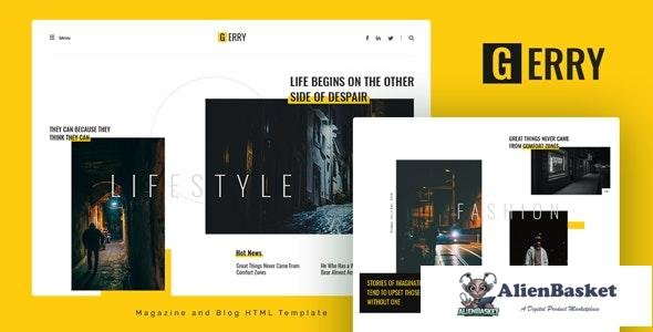 27489 Gerry v1.0 - Blog and Magazine HTML Template 