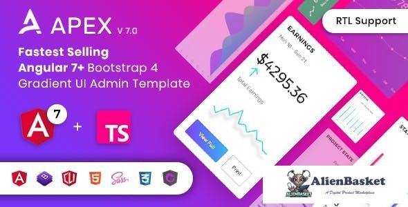 14876 Apex v7.0 - Angular 7+ & Bootstrap 4 HTML Admin Template 