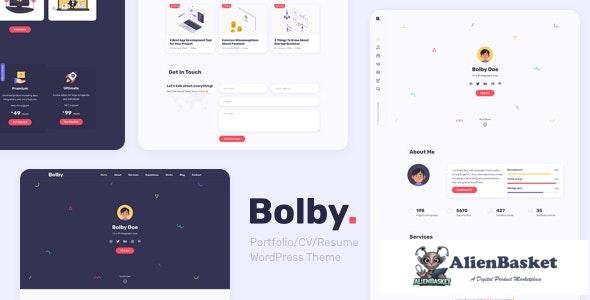 27332 Bolby v1.0.4 - Portfolio/CV/Resume WordPress Theme 