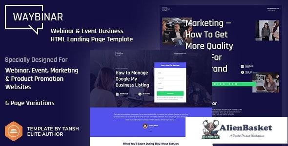 25652 Waybinar v1.0 - Webinar & Event Business HTML Landing Page Template 