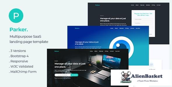 12073 Parker - Software and Startup Landing Page Template 