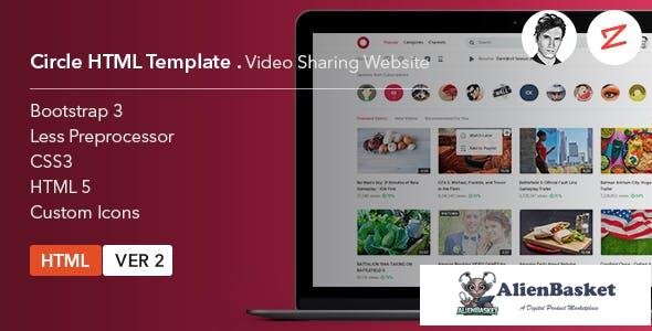 14395 Circle - Video Sharing Website HTML Template 