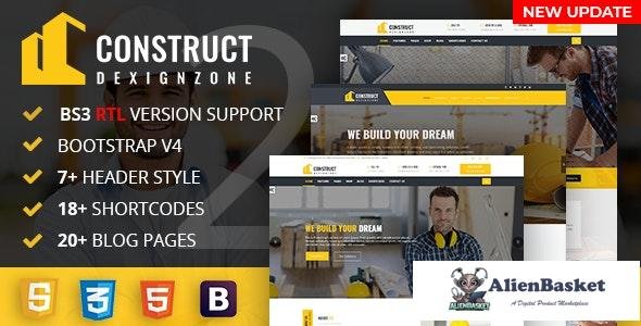 26672 ConstructZilla v1.0 - Construction, Renovation & Building Bootstrap 4 Template With RTL Ready 