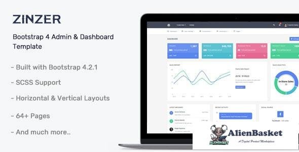 17075 Zinzar v1.0.0 - Admin Dashboard Template 