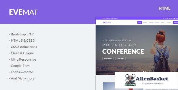 25375 EveMat v1.0 - Responsive HTML Event Template 