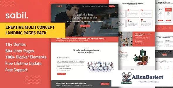 13469 Sabil - Multipurpose Bootstrap Landing Page Templates 