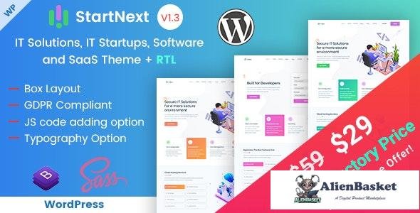 15208 StartNext v1.3.0 - IT Startups WordPress Theme 