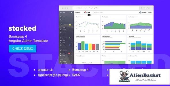 13207 Stacked v1.1 - Bootstrap 4 Angular Admin Template 